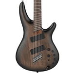 Ibanez SRC6MS 6-String Multi-Scale Electric Bass Guitar, Black Stained Burst Low Gloss