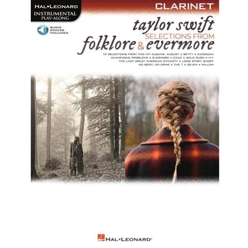 Taylor Swift - Selections from Folklore & Evermore - Clarinet Play-Along Book with Online Audio