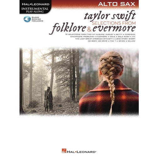 Taylor Swift - Selections from Folklore & Evermore - Alto Sax Play-Along Book with Online Audio