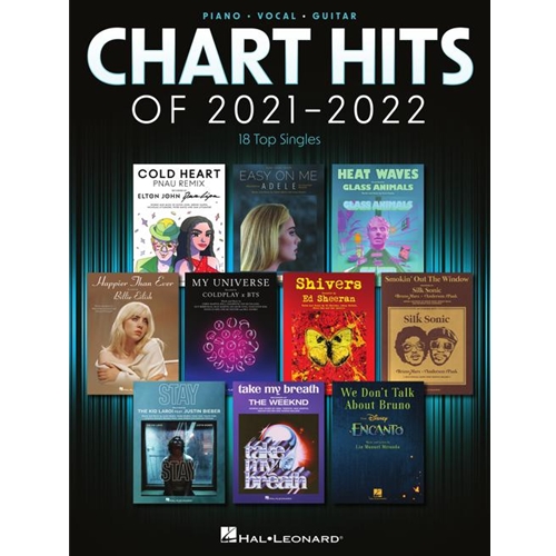 Chart Hits of 2021-2022 for Piano, Vocal, Guitar