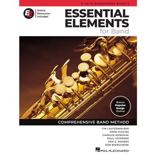 Essential Elements for Band - Eb Alto Sax Book 2 with EEi