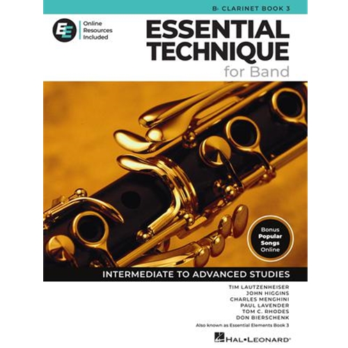 Essential Technique for Band - Bb Clarinet Book 3 with Online Resources - Intermediate to Advanced Studies