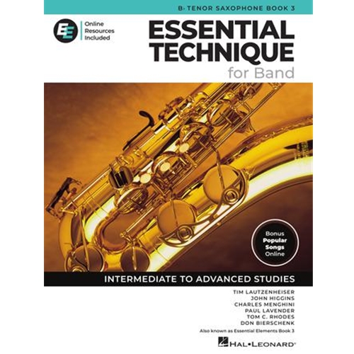 Essential Technique for Band - Bb Tenor Sax Book 3 with Online Resources - Intermediate to Advanced Studies