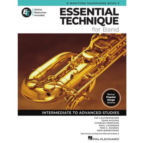 Essential Technique for Band - Eb Baritone Sax Book 3 with Online Resources - Intermediate to Advanced Studies