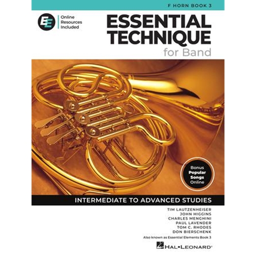 Essential Technique for Band - F Horn Book 3 with Online Resources - Intermediate to Advanced Studies