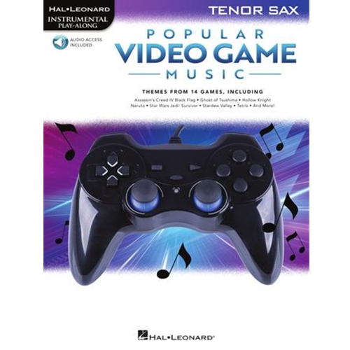 Popular Video Game Music - Tenor Sax Play-Along Book with Online Audio