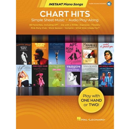 Chart Hits - Instant Piano Songs - Simple Sheet Music + Audio Play-Along