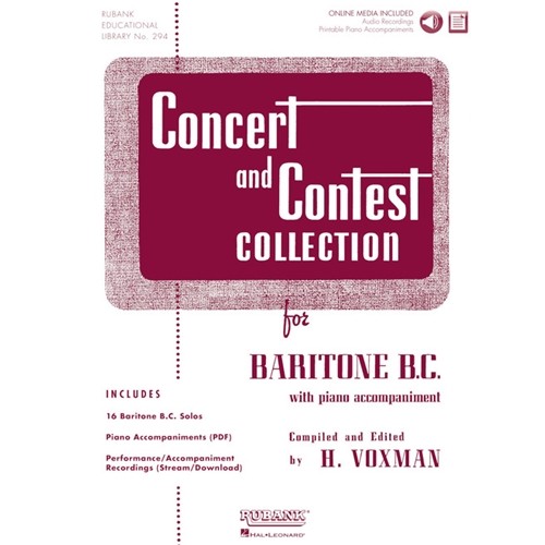 Concert and Contest Collection for Baritone B.C. - Solo Book with Online Media