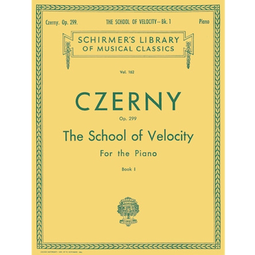 School of Velocity, Op. 299 - Book 1 - Schirmer Library of Classics Volume 162 Piano Technique