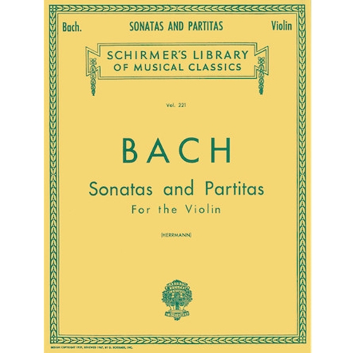 Sonatas and Partitas - Schirmer Library of Classics Volume 221 Violin Solo