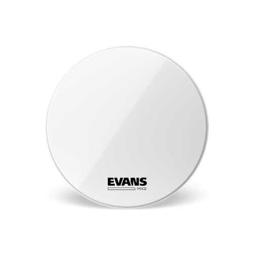 Evans MX2 White Marching Bass Drumhead