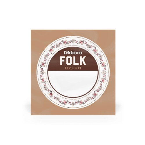 D'Addario BEC032 Folk Nylon Guitar Single String, Clear Nylon, Ball End, .032