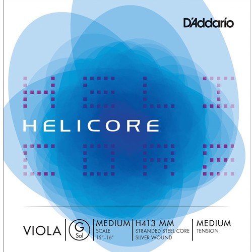 H413 D'Addario Helicore Viola Single G String, Medium Tension