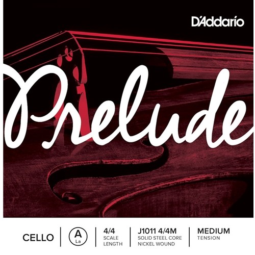 J1011 D'Addario Prelude Cello Single A String, Medium Tension