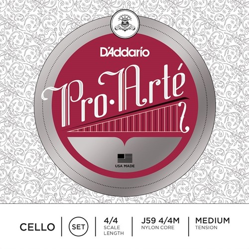 J59 D'Addario Pro-Arte Cello String Set, Medium Tension