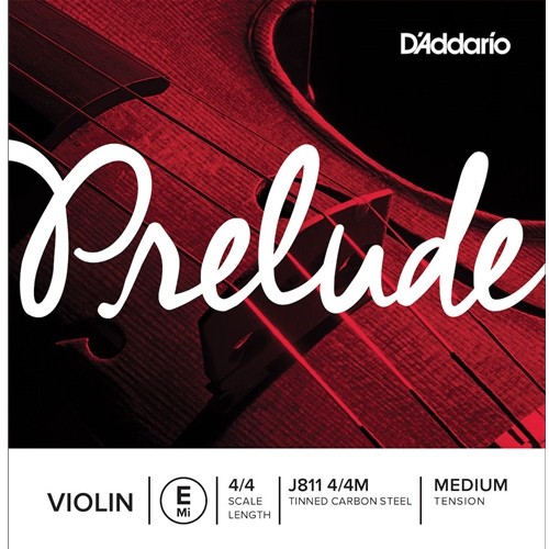 J811 D'Addario Prelude Violin Single E String, Medium Tension