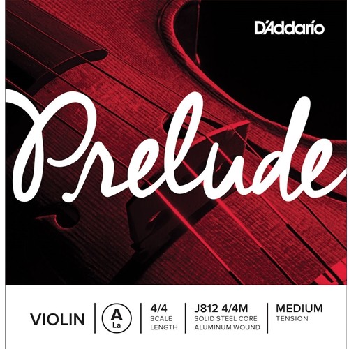 J812 D'Addario Prelude Violin Single A String, Medium Tension