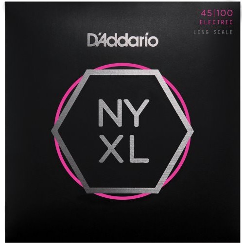 D'Addario NYXL45100 Electric Bass Strings, Set Long Scale, Regular Light
