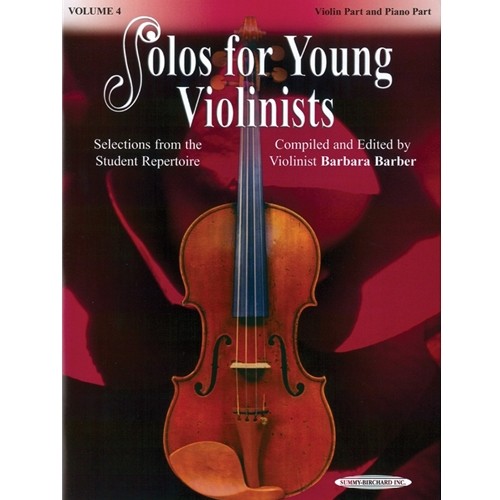 Solos for Young Violinists Violin Part and Piano Acc., Volume 4