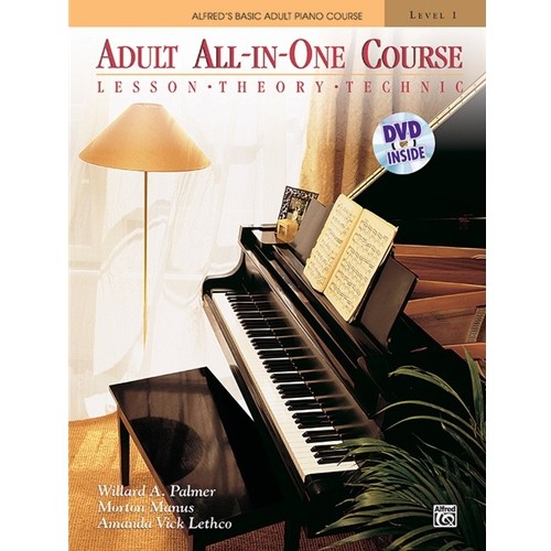 Alfred's Basic Adult All-in-One Course, Book 1 with DVD
