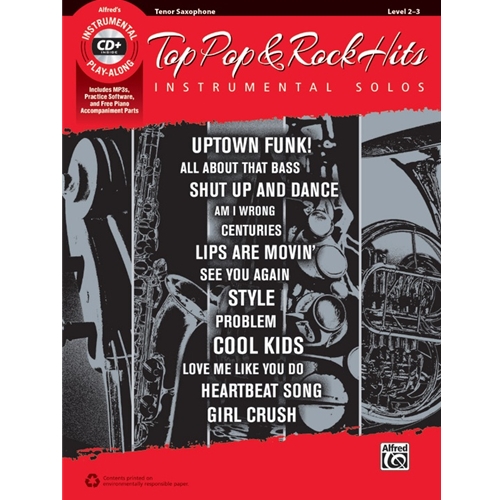 Top Pop & Rock Hits Instrumental Solos, Tenor Saxophone