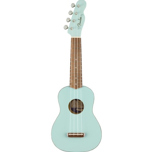 Fender 0971610504 Venice Soprano Uke, Walnut Fingerboard, Daphne Blue