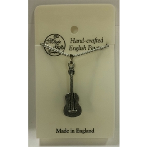 Music Gift PP6 Spanish Guitar Pewter Necklace