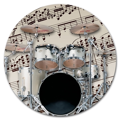 Music Gift 621593-DRUM Drumset Round Mouse Pad