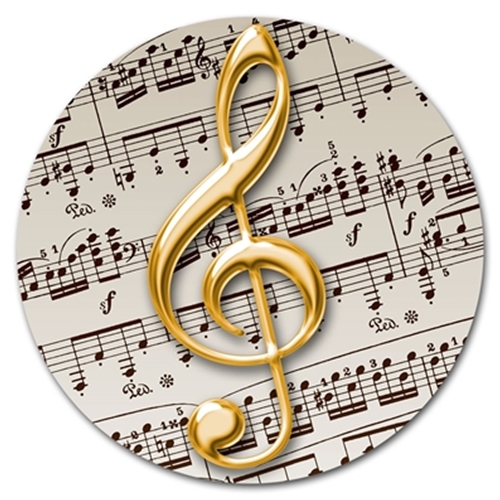Music Gift 621593-TCLF Trebel Clef Round Mouse Pad