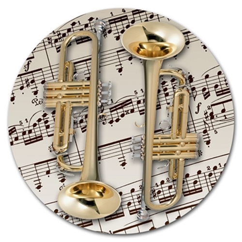 Music Gift 621593-TRMP Trumpet Round Mouse Pad