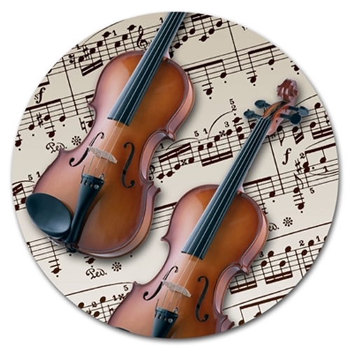 Music Gift 621593-VILN Violin Round Mouse Pad