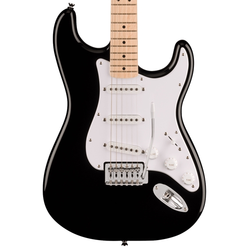 Squier Sonic Stratocster Electric Guitar, Maple Fingerboard, Black