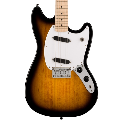 Squier Sonic Mustang Electric Guitar, Maple Fingerboard, 2-Color Sunburst