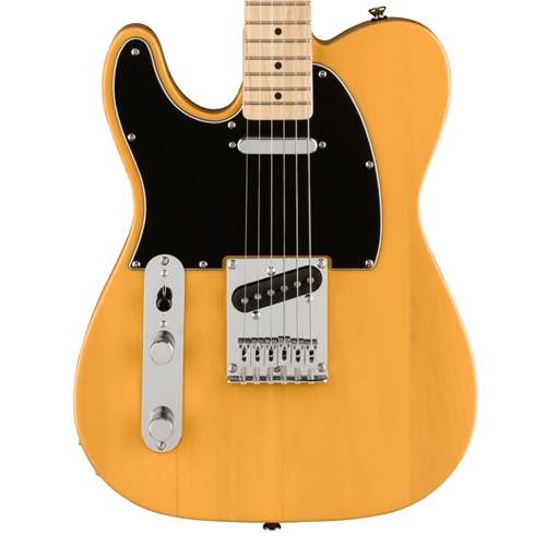 Squier Affinity Series Telecaster Left-Handed Electric Guitar, Maple Fingerboard, Butterscotch Blonde