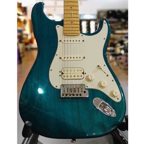 Used Fender American Deluxe Fat Stratocaster Electric Guitar, Teal Green