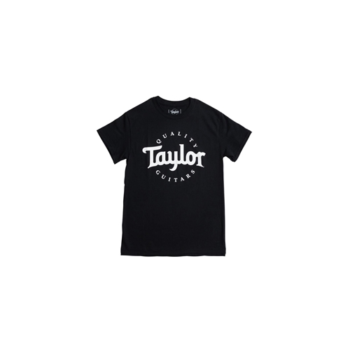 15852 Men's Basic Black T-Shirt with White Taylor Logo