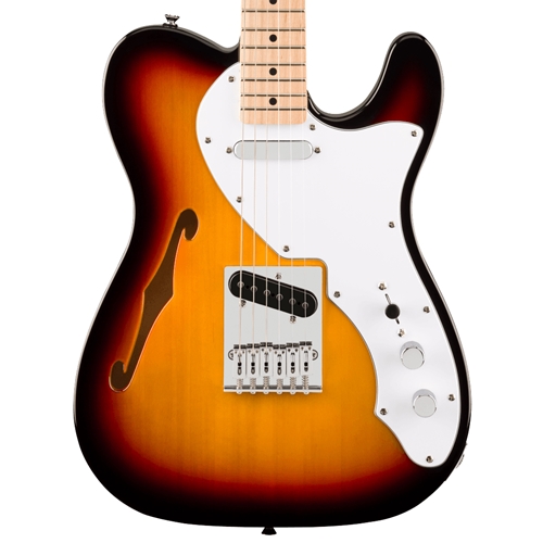 Squier Affinity Series Telecaster Thinline Electric Guitar, 3-Color Sunburst