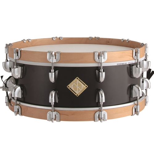 SCL554SBM Dixon Classic 5.5x14 Satin Black w/Wood Hoops