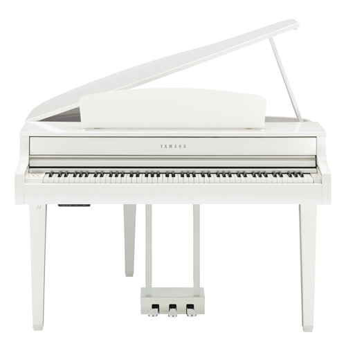 Yamaha CLP765GPWH Polished White Clavinova Digital Grand Piano With Bench