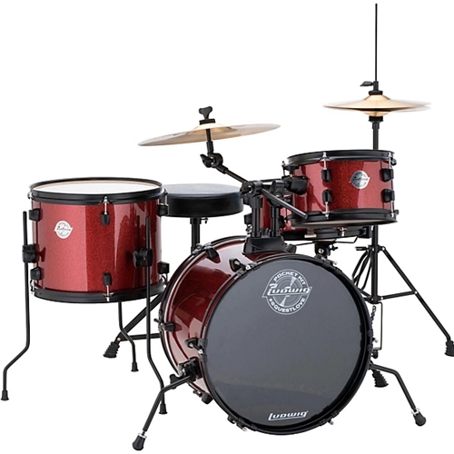 Ludwig LC178X025 Pocket Kit by Questlove, Wine Red Sparkle