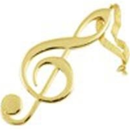 Aim AIM39133 Gold G-Clef 5" Ornament