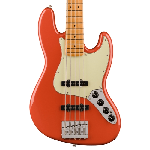 Fender Player Plus Active Jazz Bass V Electric Bass Guitar, Fiesta Red