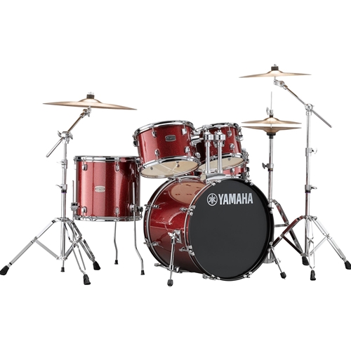 Yamaha 5-Piece Rydeen Drum Set, Burgundy Glitter