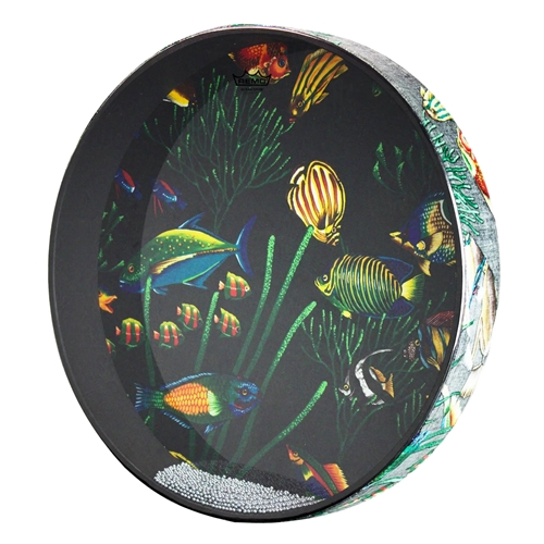 Remo ET-0216-10 16" Ocean Drum with Fish Graphic