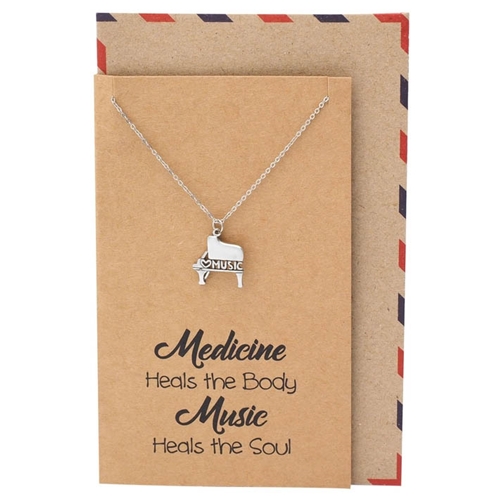 Quan Jewelry 6T-8LPE-C3OT Quinzel Birthday Gifts Music Necklace, Gifts For Music Lovers