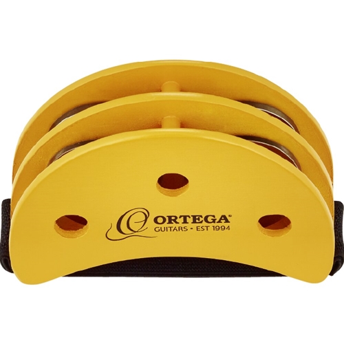 Ortega OGFT Guitarist Foot Tambourine w/ 4 Pairs of Jingles for a Shimmer Accent