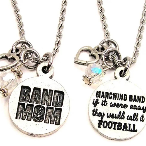 Chubby Chico Charms CH08276 Band Mom Set of 2 Rope Chain Necklaces