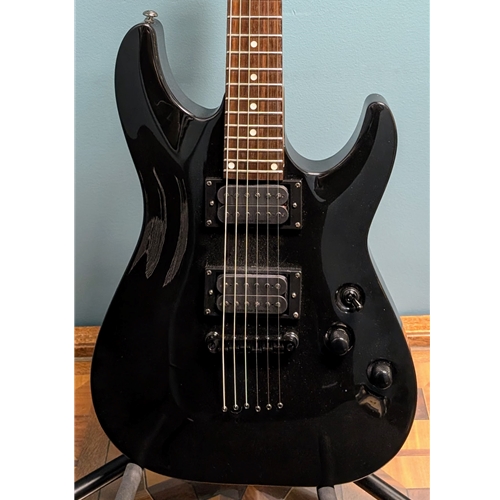 Used Schecter C-1 Electric Guitar, Gloss Black