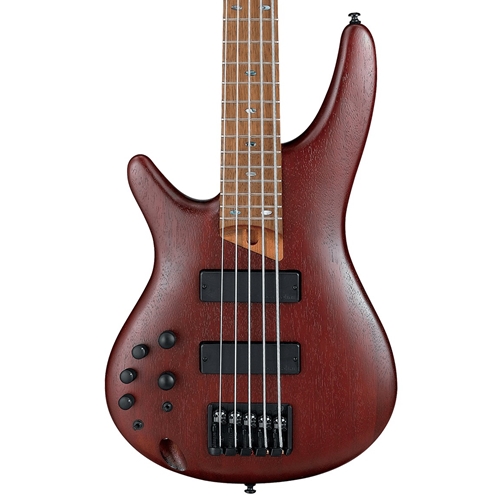 Ibanez SR505EL Lefty 5-String Electric Bass Guitar, Brown Mahogany