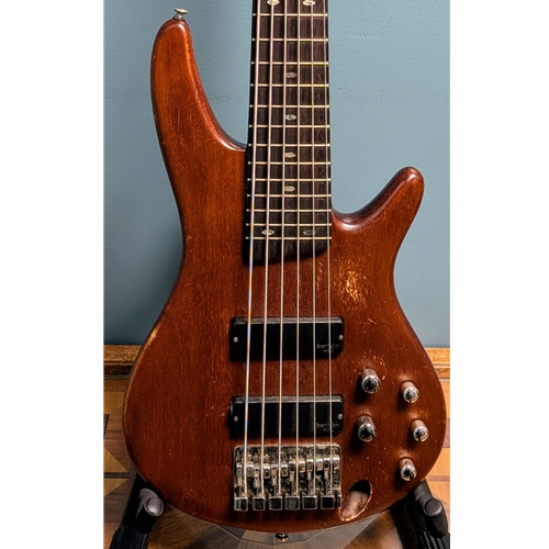 Used Ibanez SR506EBM Sr Standard 6-String Electric Bass Guitar, Brown Mahogany